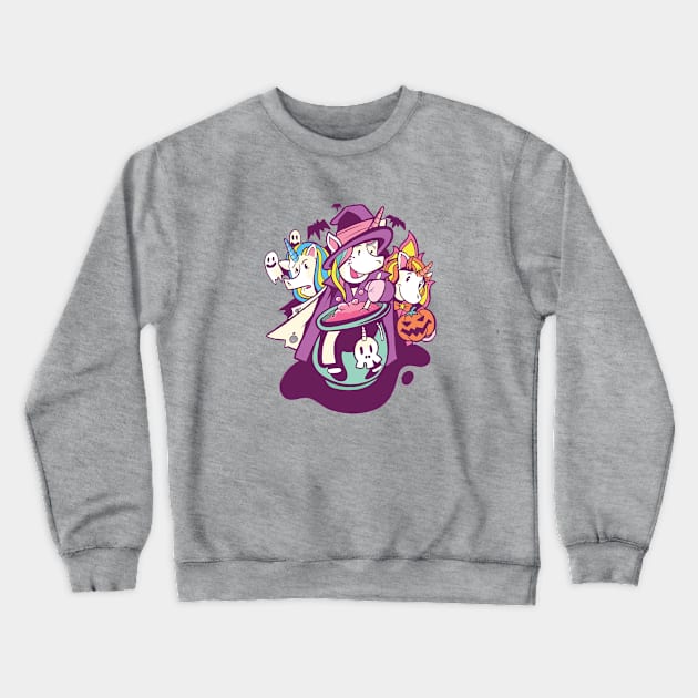 Unicorns Halloween Crewneck Sweatshirt by Safdesignx